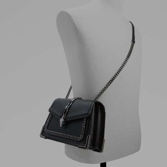 Aldo Black Crossbody Bag with Chain Strap - Picture 1 of 15